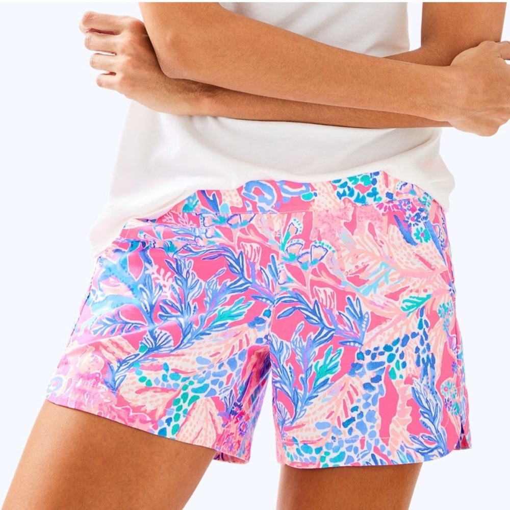 Lilly Pulitzer Women's Ocean View Shorts Small Aquadesiac